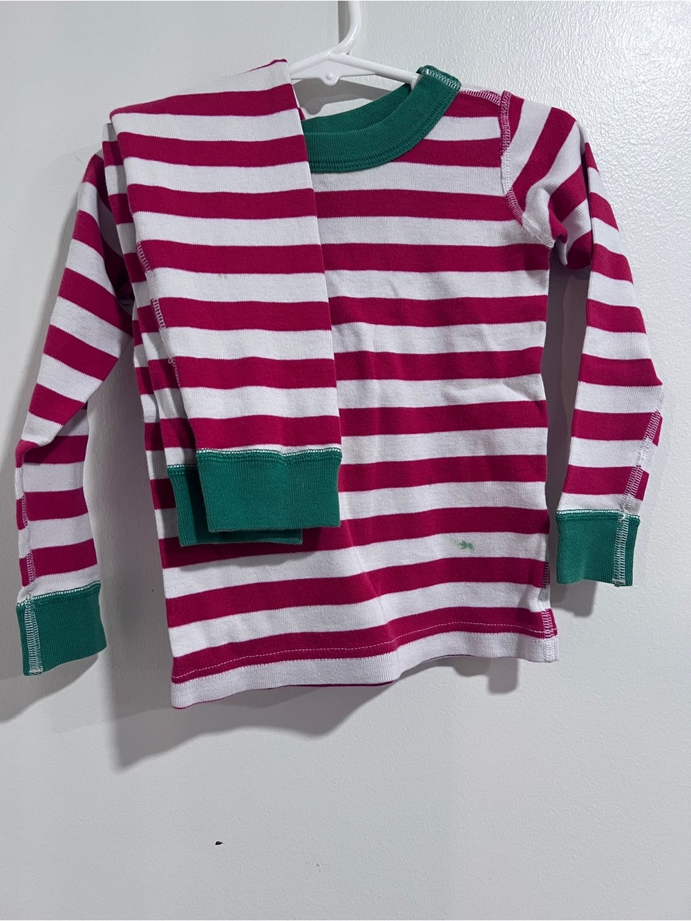 Hanna Andersson Holiday Stripe Long John Pajamas Set 3 Play Condition